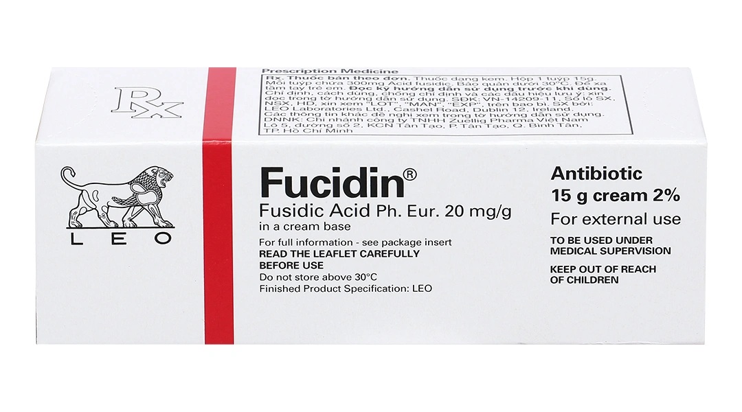 Kem bôi Fucidin 2% trị nhiễm khuẩn da tuýp 15g - 1