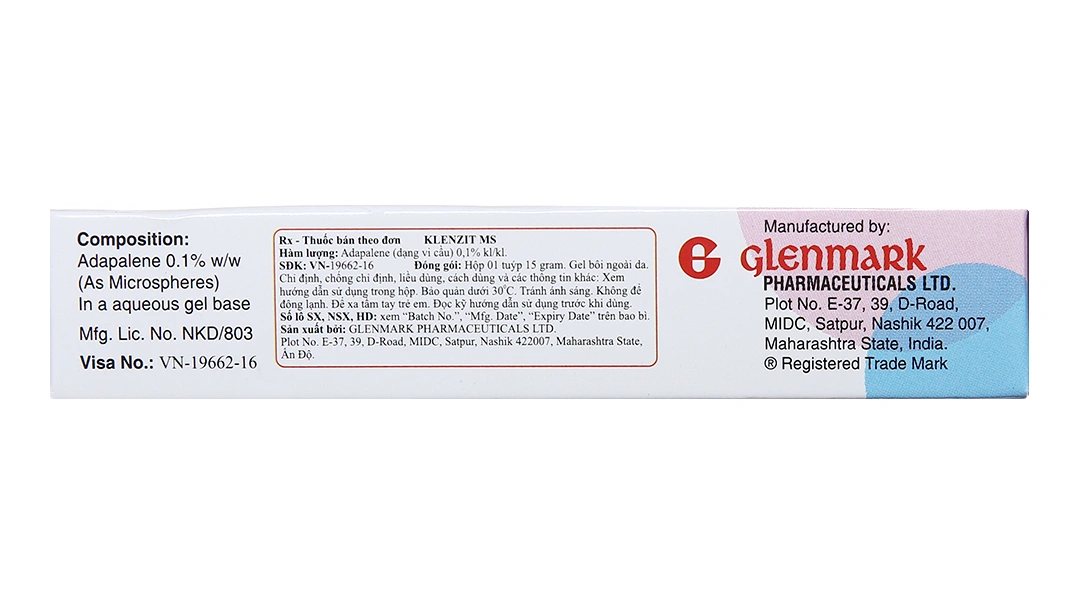 Kem bôi Klenzit MS 0.1% điều trị mụn trứng cá tuýp 15g - 3