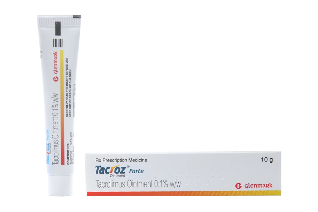 Thuốc mỡ bôi da Tacroz Forte 0.1% trị viêm da tuýp 10g - 1