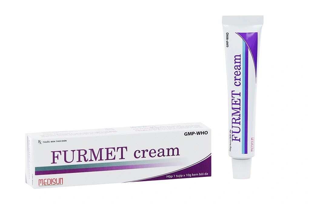 Kem bôi Furmet Cream trị nấm, viêm da có biến chứng nhiễm trùng tuýp 10g - 