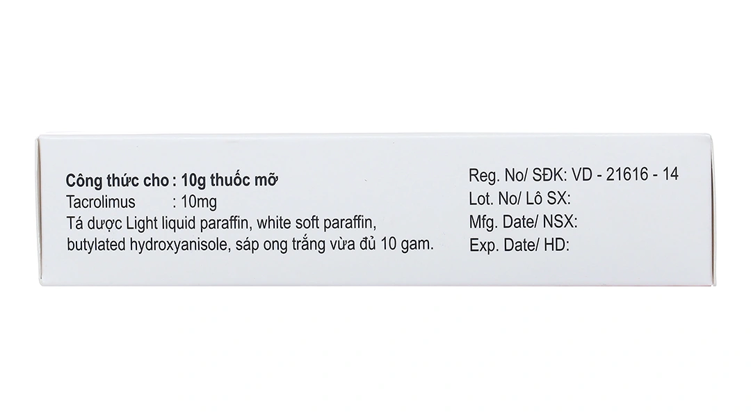Thuốc mỡ bôi da Sovalimus 0.1% trị chàm thể tạng tuýp 10g - 2