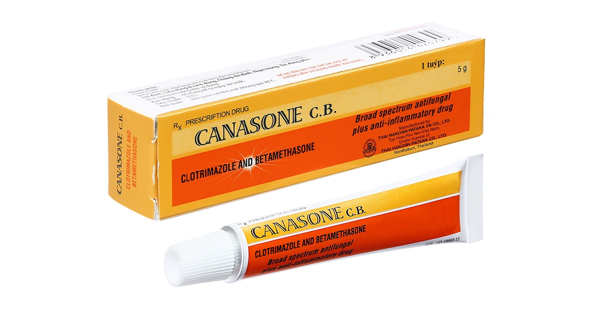 Kem bôi Canasone C.B. trị nấm da tuýp 5g - 