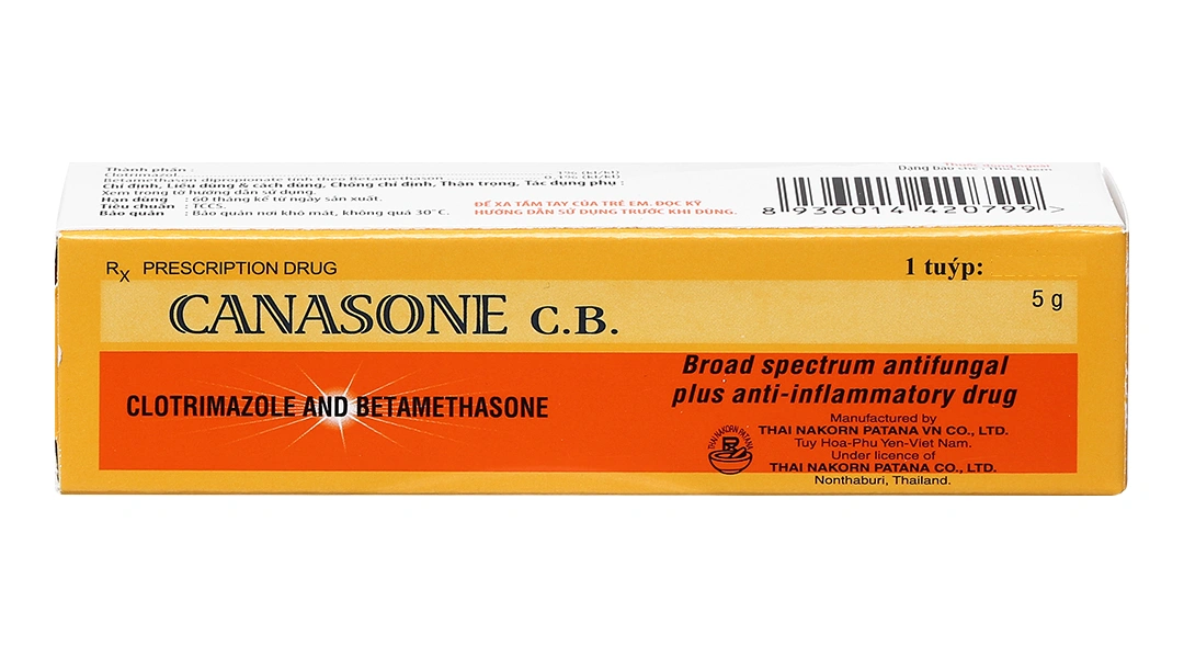 Kem bôi Canasone C.B. trị nấm da tuýp 5g - 1