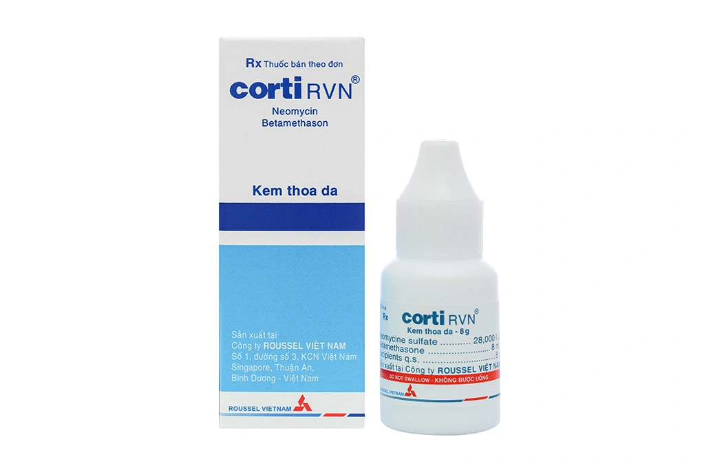 Kem bôi Corti RVN trị viêm da chai 8g - 