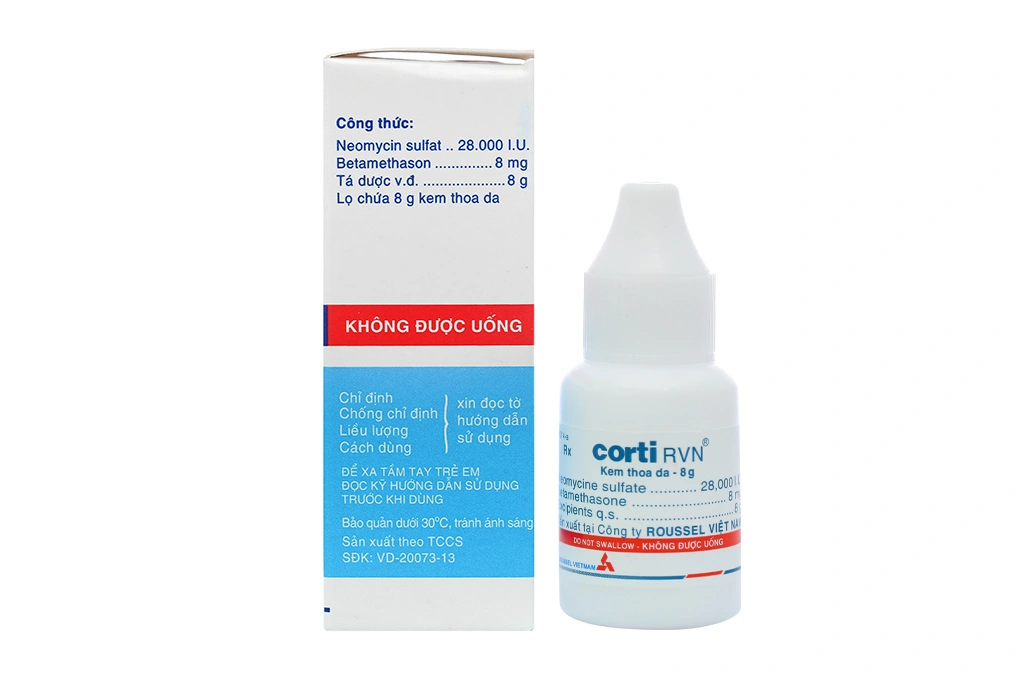 Kem bôi Corti RVN trị viêm da chai 8g - 1