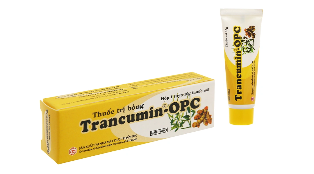 Thuốc mỡ Trancumin - OPC trị bỏng, giúp vết thương mau lành tuýp 10g - 