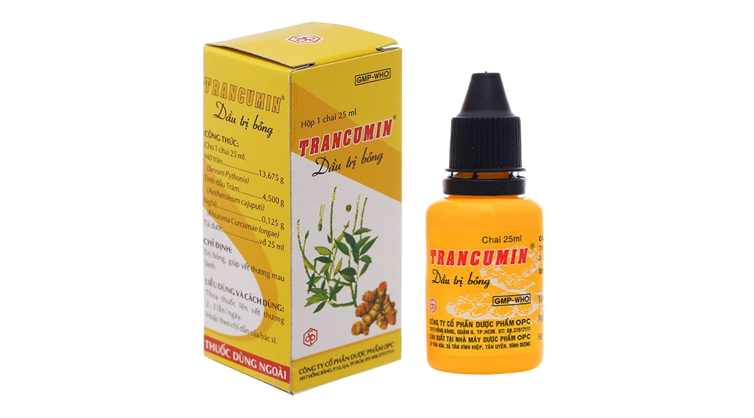 Dầu bôi Trancumin trị bỏng, mau lành vết thương chai 25ml - 