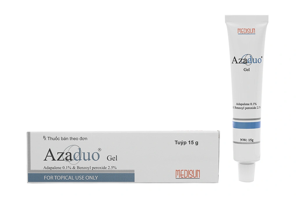 Azaduo Gel trị mụn trứng cá nhẹ đến vừa tuýp 15g - 
