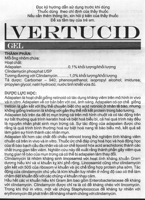 Vertucid Gel trị mụn trứng cá tuýp 15g - 6