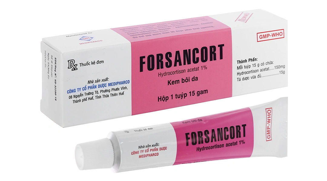 Kem bôi Forsancort trị các bệnh viêm da tiếp xúc tuýp 15g - 