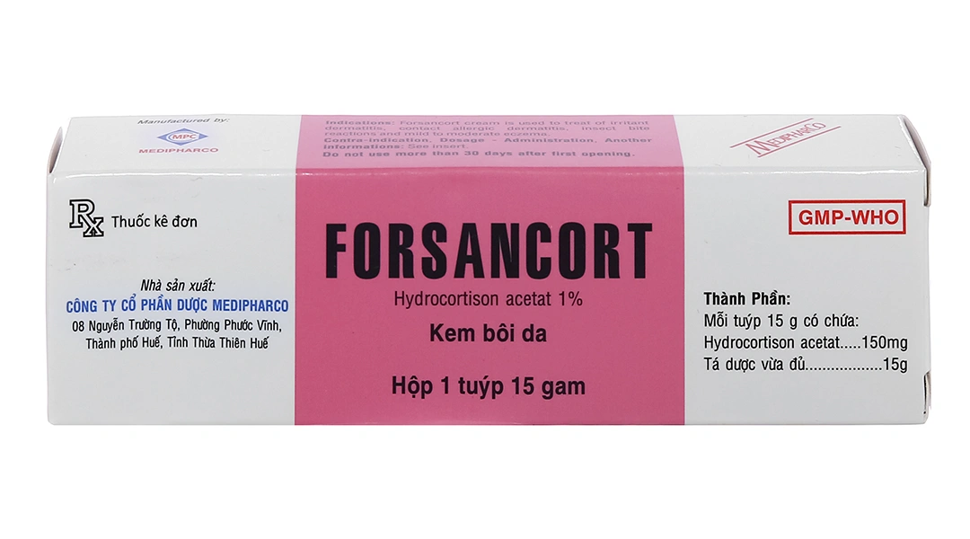 Kem bôi Forsancort trị các bệnh viêm da tiếp xúc tuýp 15g - 1