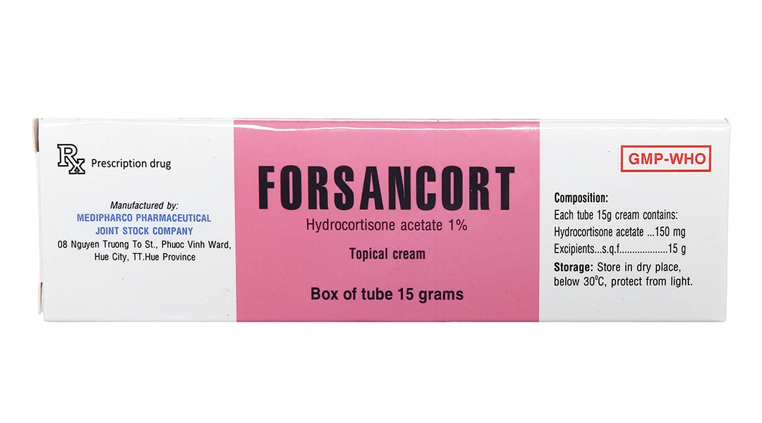 Kem bôi Forsancort trị các bệnh viêm da tiếp xúc tuýp 15g - 2