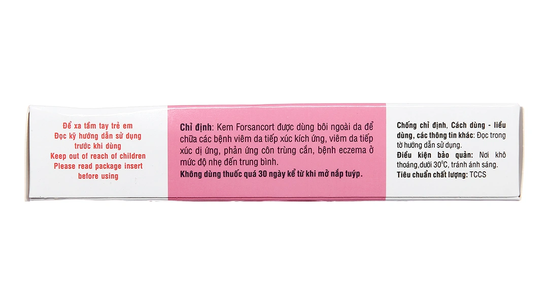 Kem bôi Forsancort trị các bệnh viêm da tiếp xúc tuýp 15g - 3