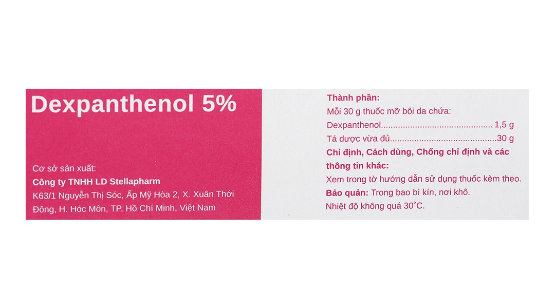Thuốc mỡ Dexpanthenol 5% phòng và trị da khô rát, nứt nẻ tuýp 30g - 4