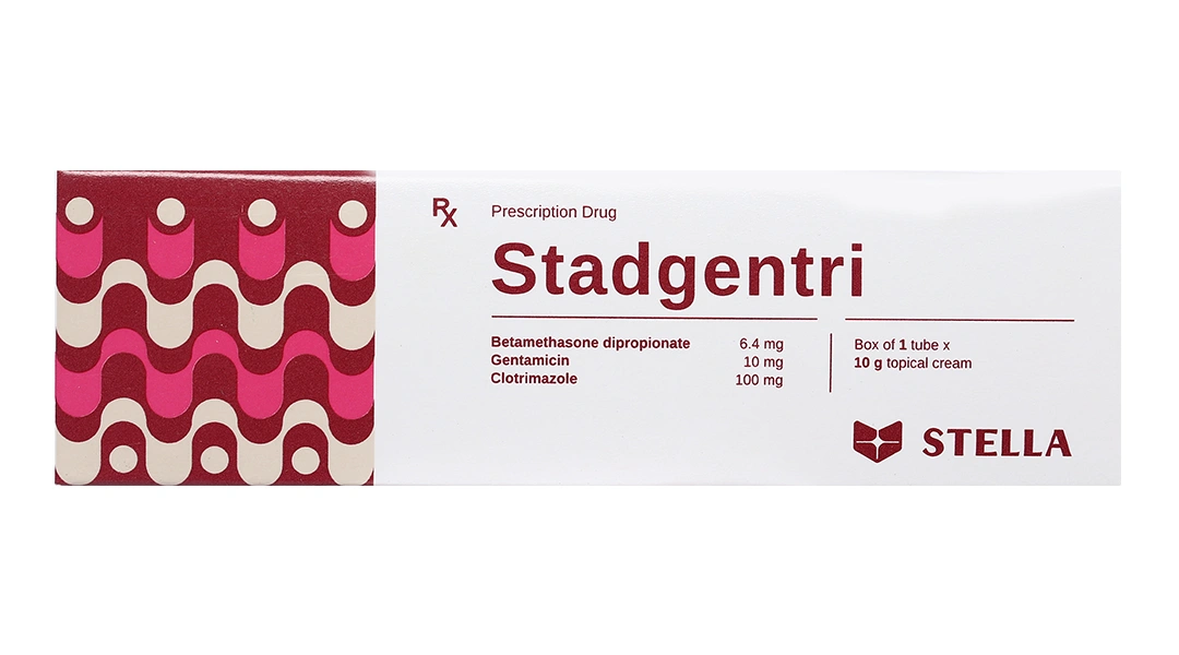 Kem bôi Stadgentri trị nấm, bệnh về da có biến chứng nhiễm trùng tuýp 10g - 1