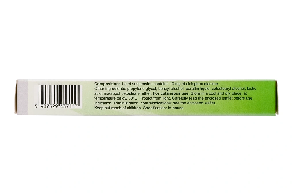 Hỗn dịch dùng ngoài Pirolam 10mg/g trị nấm da, móng tuýp 20g - 3