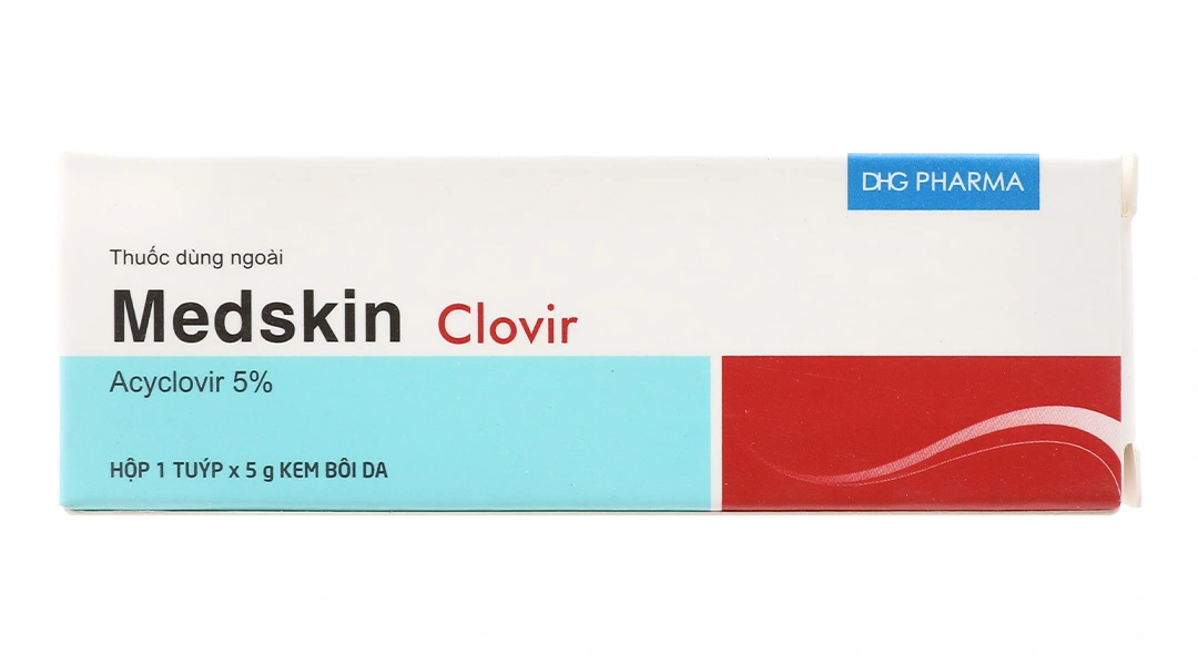 Kem bôi Medskin Clovir 5% trị nhiễm virus Herpes simplex da tuýp 5g - 2