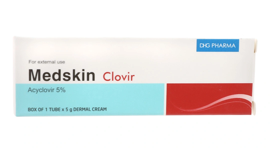 Kem bôi Medskin Clovir 5% trị nhiễm virus Herpes simplex da tuýp 5g - 3