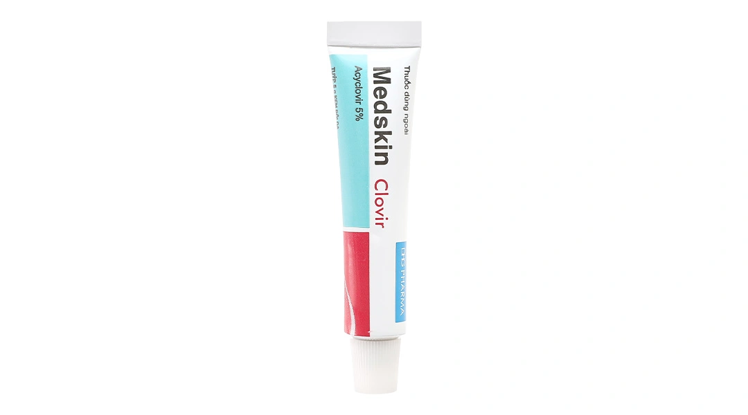 Kem bôi Medskin Clovir 5% trị nhiễm virus Herpes simplex da tuýp 5g - 6
