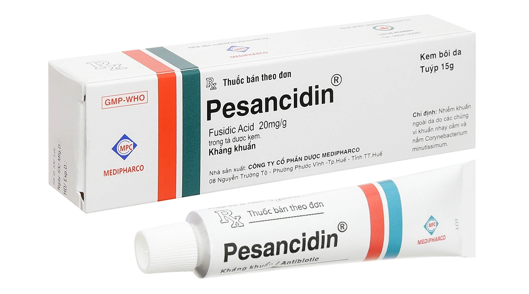 Kem bôi Pesancidin 20mg/g trị nhiễm trùng da, nấm da tuýp 15g - 
