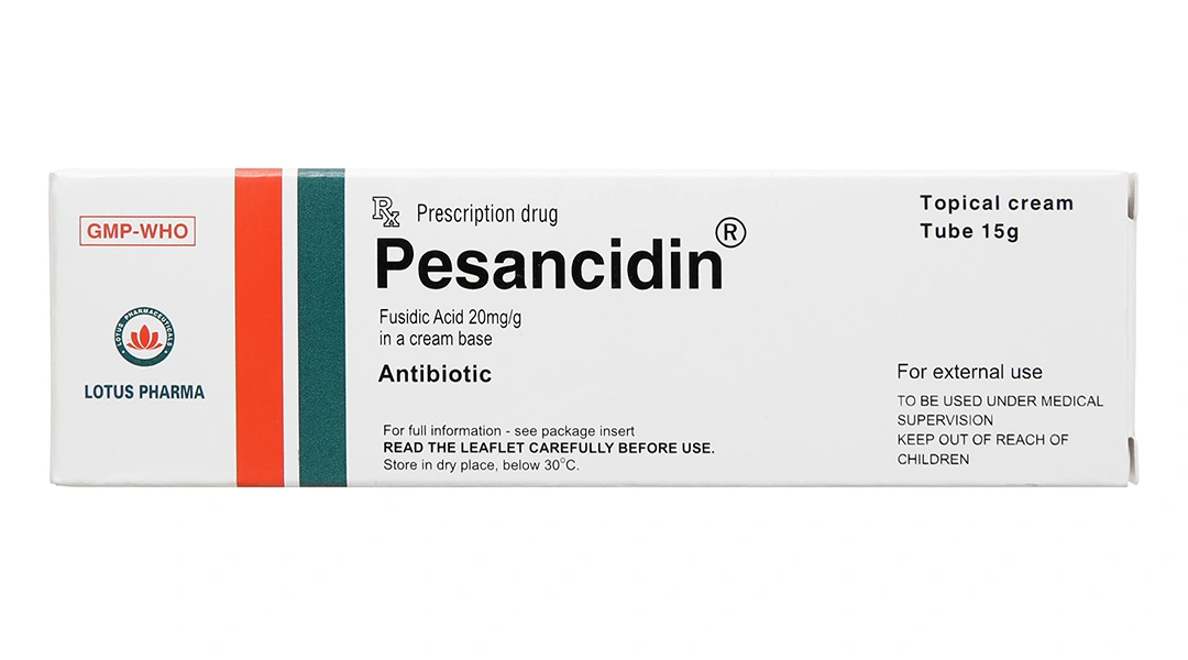 Kem bôi Pesancidin 20mg/g trị nhiễm trùng da, nấm da tuýp 15g - 1