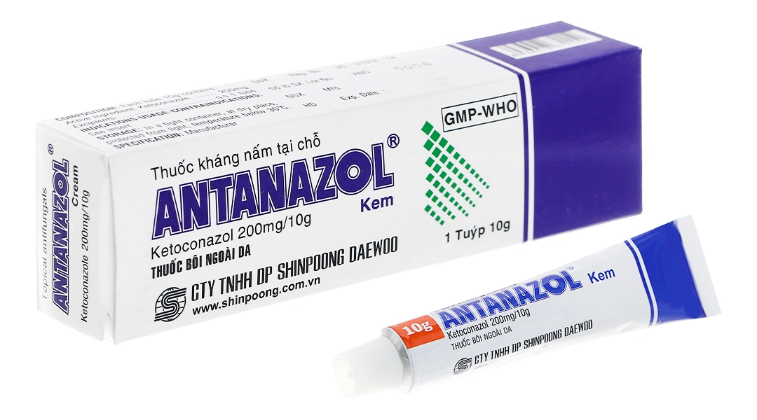 Kem bôi Antanazol trị nấm da tuýp 10g - 