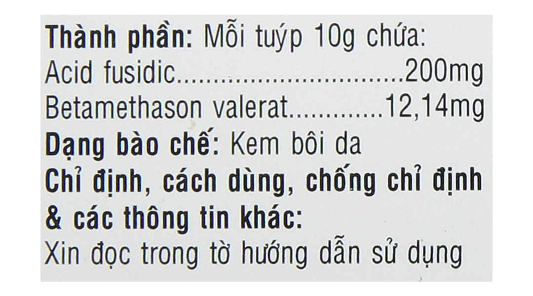 Kem bôi Fendexi Forte trị bệnh viêm da do nhiễm khuẩn tuýp 10g - 3