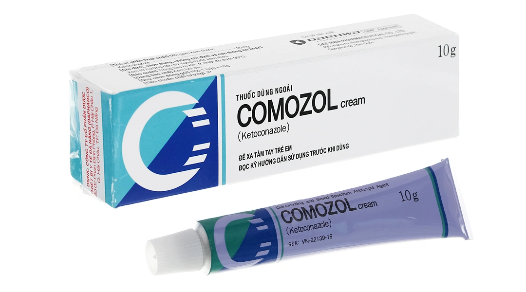Kem bôi Comozol Cream trị nấm da tuýp 10g - 