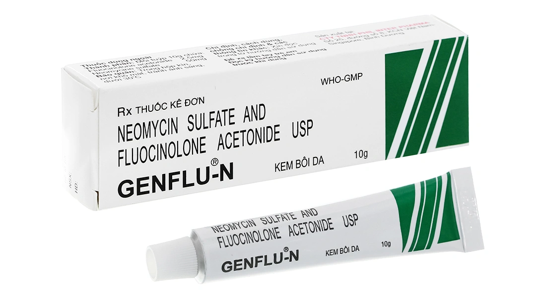 Kem bôi Genflu - N trị chàm dị ứng, vẩy nến, viêm da, lupus ban đỏ tuýp 10g - 