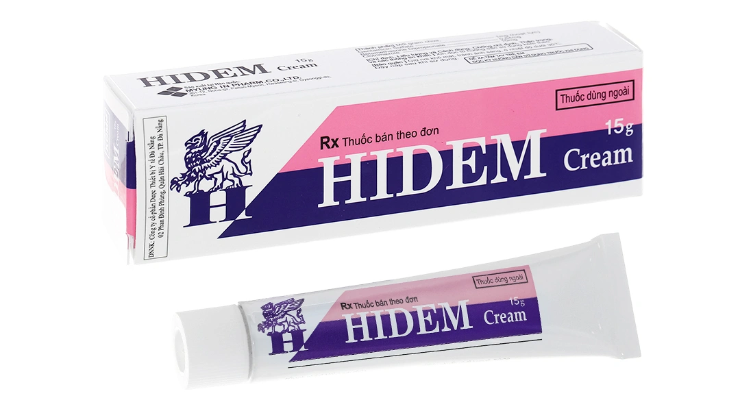Kem bôi Hidem Cream trị viêm da dị ứng, nấm da tuýp 15g - 
