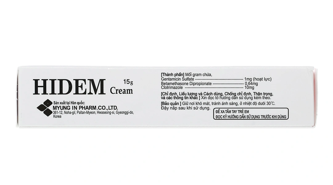 Kem bôi Hidem Cream trị viêm da dị ứng, nấm da tuýp 15g - 3