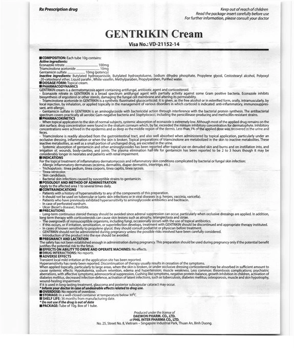 Gentrikin Cream trị nấm da tuýp 10g - 6