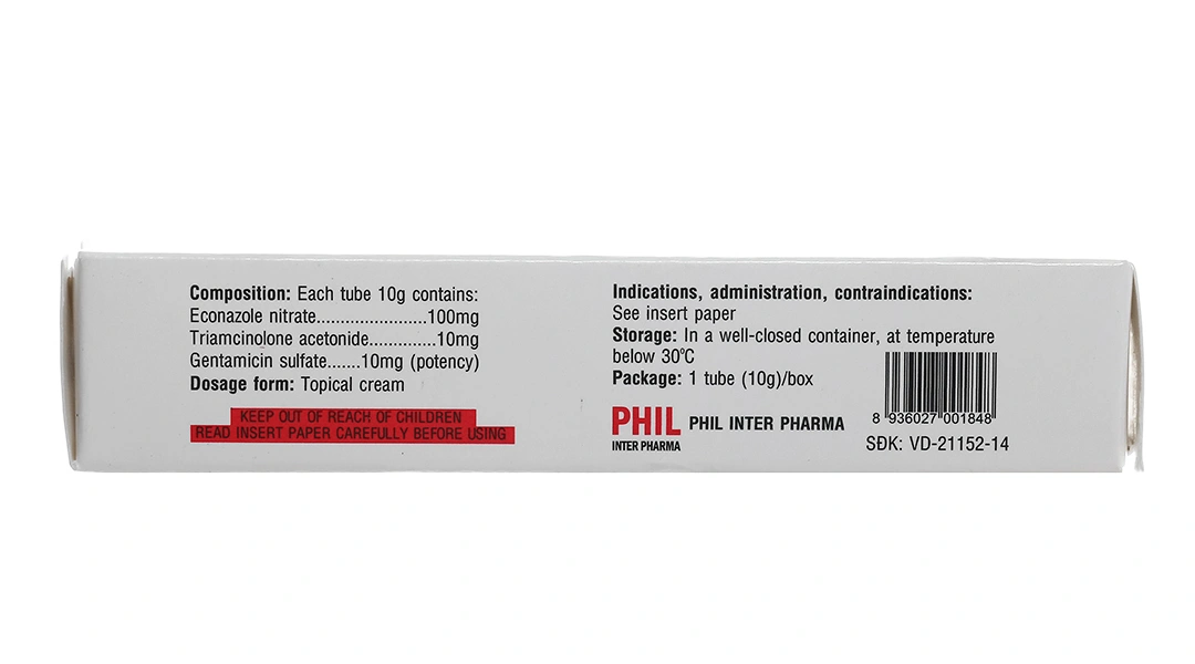 Gentrikin Cream trị nấm da tuýp 10g - 2
