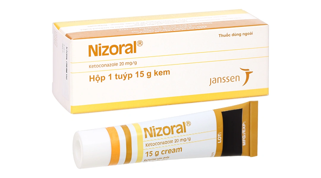 Kem bôi da Nizoral 20mg/g trị nhiễm nấm ngoài da, viêm da tiết bã tuýp 15g - 