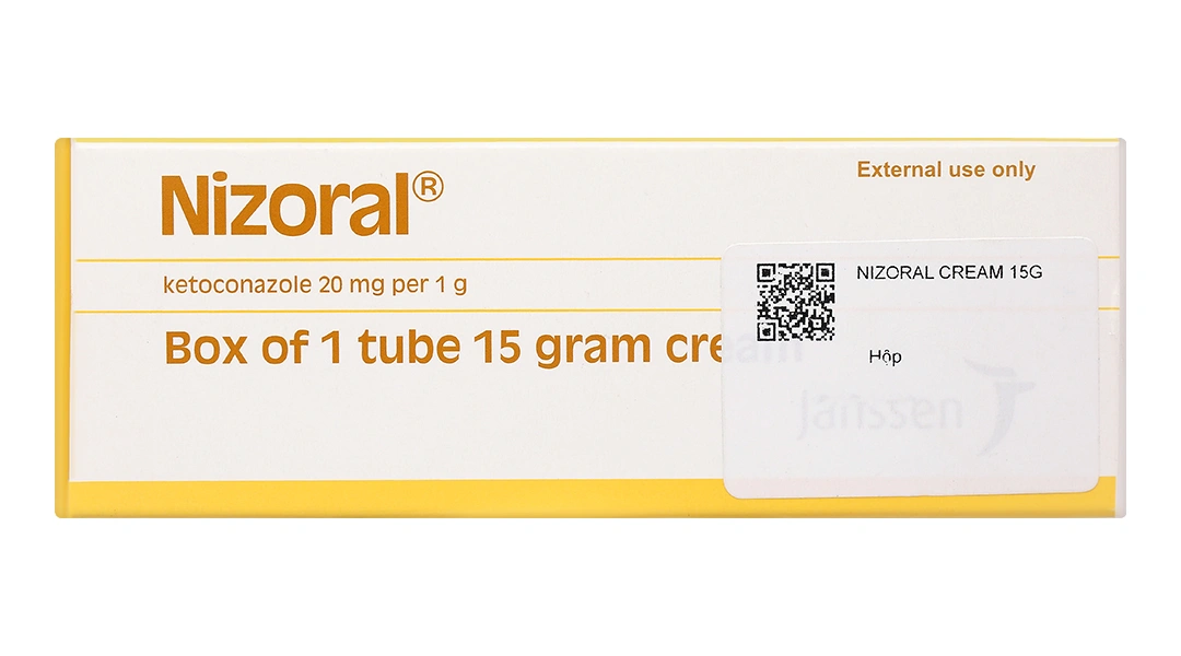 Kem bôi da Nizoral 20mg/g trị nhiễm nấm ngoài da, viêm da tiết bã tuýp 15g - 1