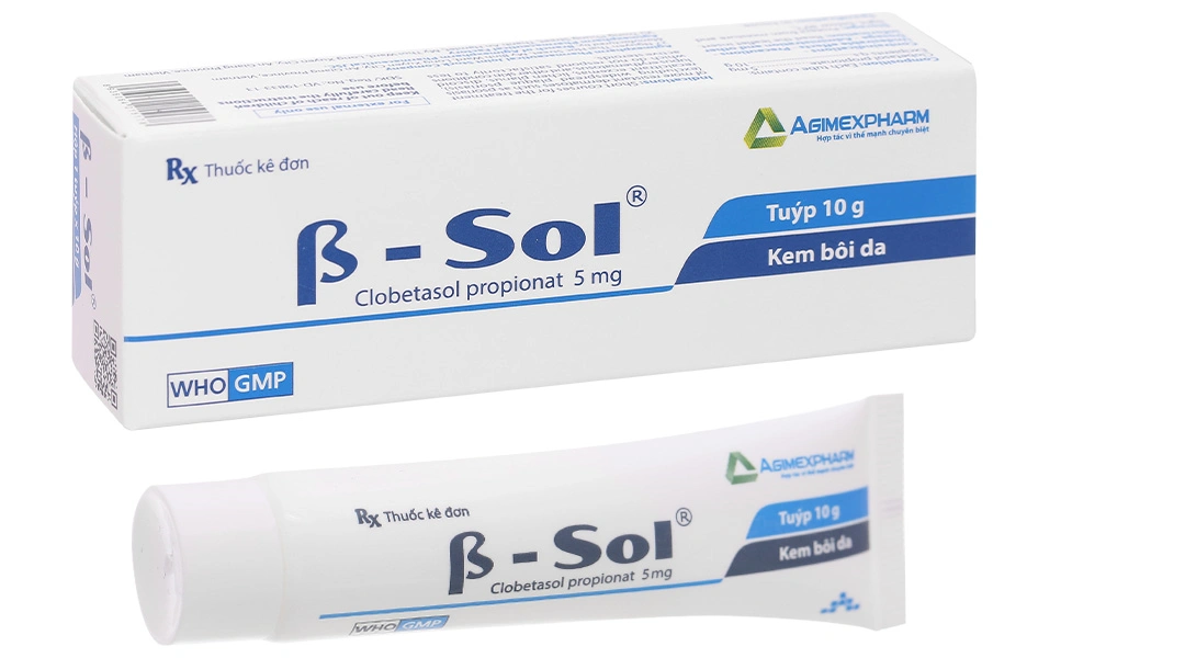 Kem bôi da β-sol điều trị ngắn hạn các bệnh da liễu khó điều trị tuýp 10g - 