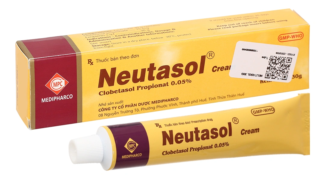 Neutasol Cream 0.05% trị chàm, vảy nến, viêm da tuýp 30g - 