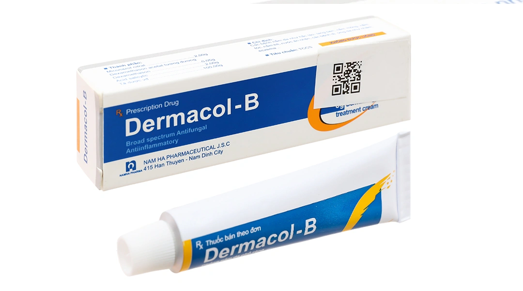 Kem bôi Dermacol-B trị nấm da tuýp 8g - 