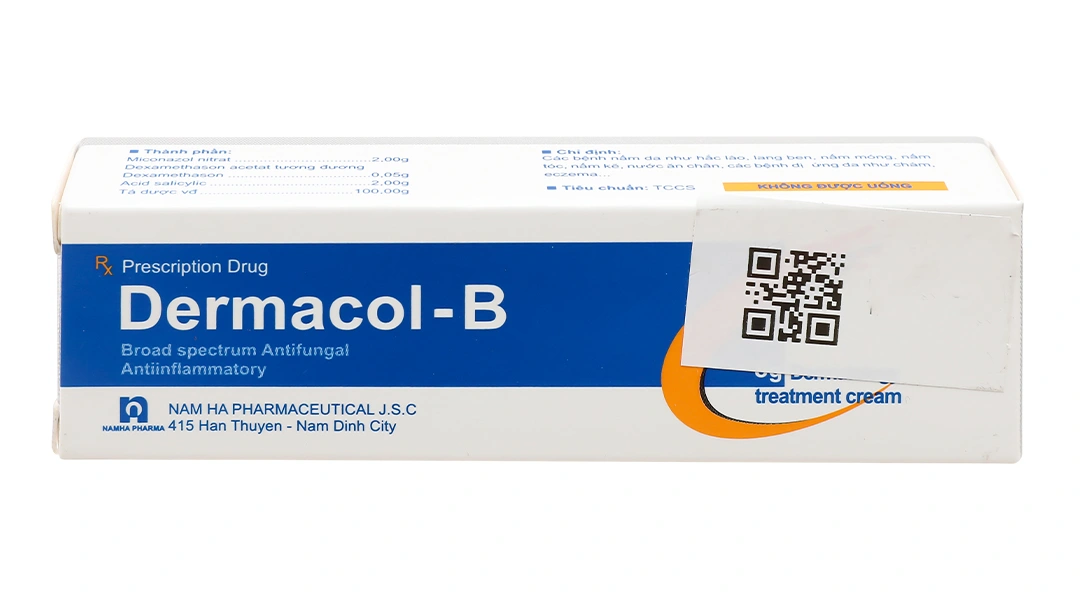 Kem bôi Dermacol-B trị nấm da tuýp 8g - 1