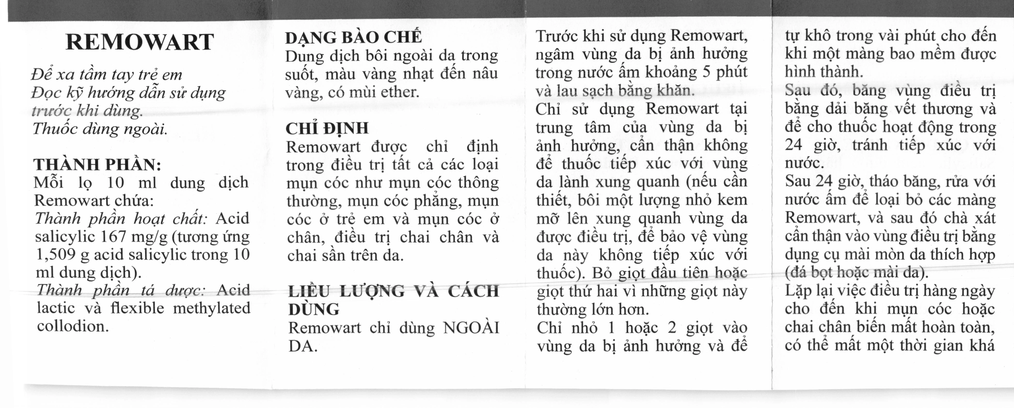 Dung dịch bôi Remowart trị mụn cóc chai 10ml - 4