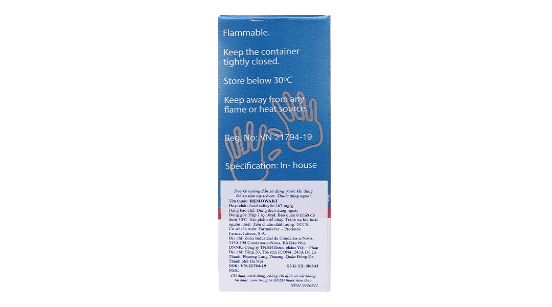 Dung dịch bôi Remowart trị mụn cóc chai 10ml - 2