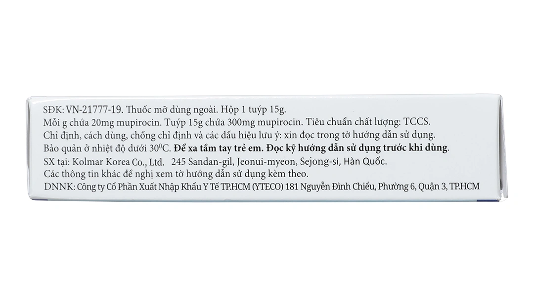 Thuốc mỡ Bacterocin Oint. 20mg/g trị nhiễm khuẩn da tuýp 15g - 2