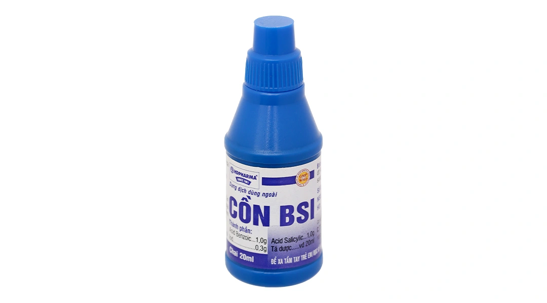 Cồn BSI HDpharma trị hắc lào, nấm da chai 20ml - 