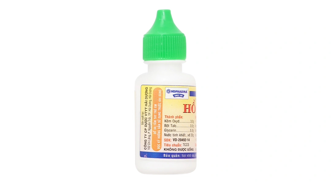 Hỗn dịch dùng ngoài Hồ Nước HDPharma trị chàm, nhiễm khuẩn da chai 20g - 1