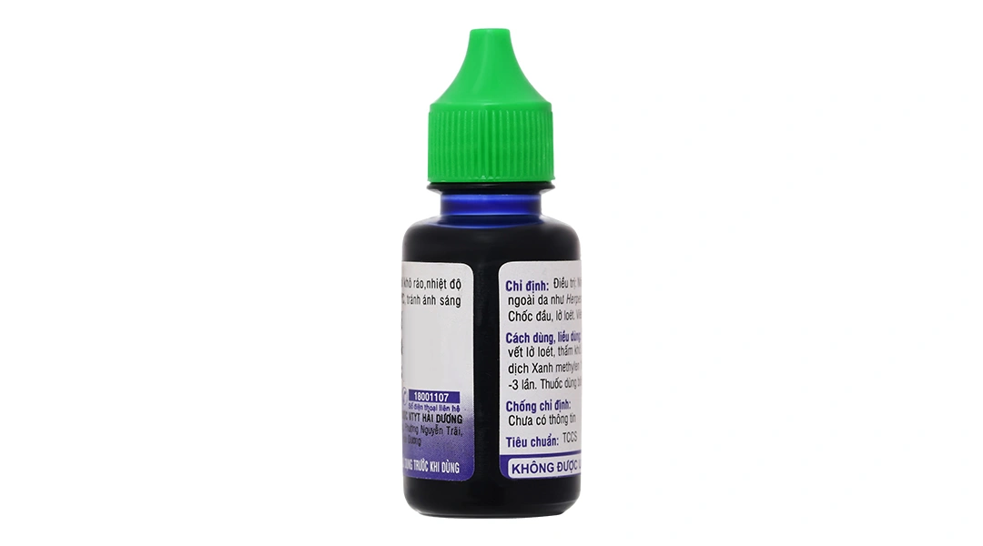 Dung dịch Xanh Methylen 1% HDpharma trị lở loét, viêm da mủ chai 20ml - 2