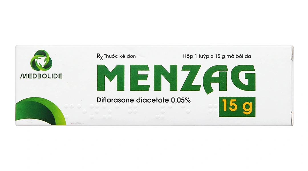Thuốc mỡ bôi da Menzag 0.05% giảm viêm, giảm ngứa trong bệnh da liễu tuýp 15g - 1