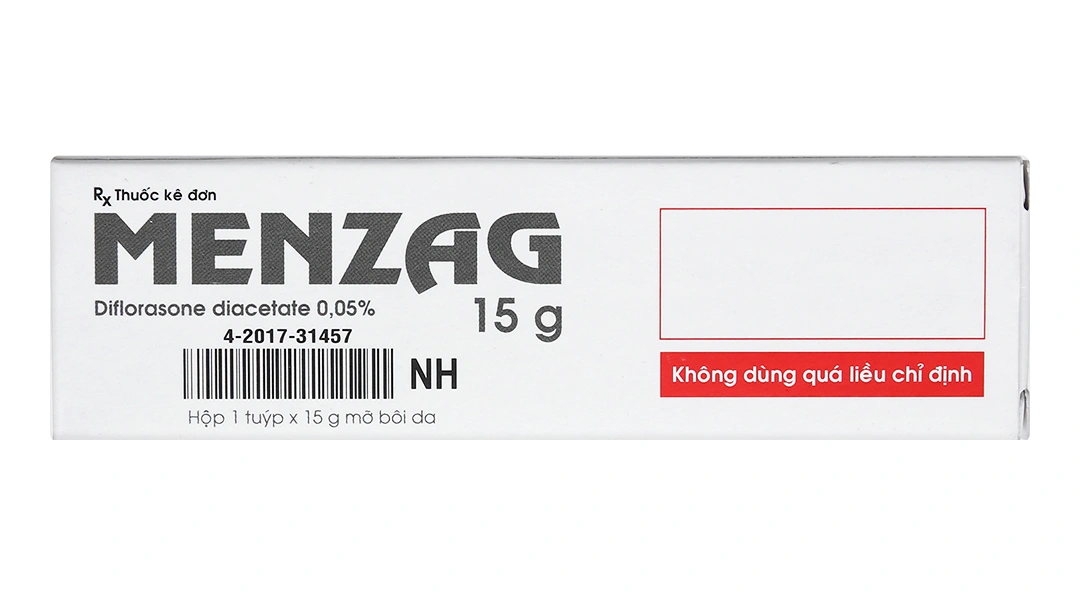 Thuốc mỡ bôi da Menzag 0.05% giảm viêm, giảm ngứa trong bệnh da liễu tuýp 15g - 2