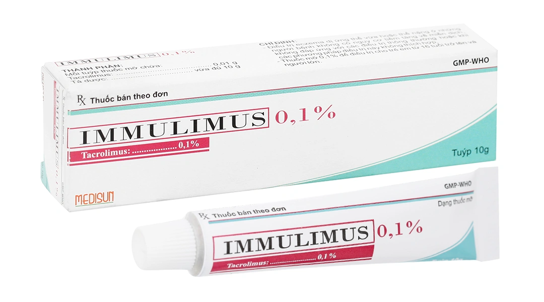 Thuốc mỡ bôi da Immulimus 0.1% trị eczema tuýp 10g - 