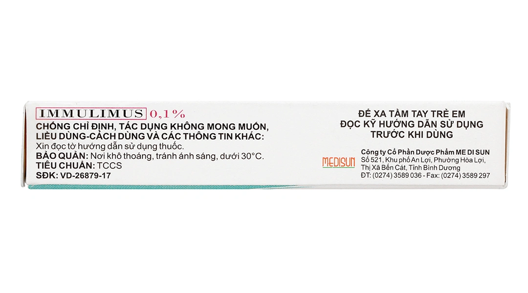 Thuốc mỡ bôi da Immulimus 0.1% trị eczema tuýp 10g - 2