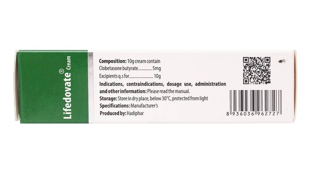 Lifedovate Cream 0.05% trị viêm da tuýp 10g - 3